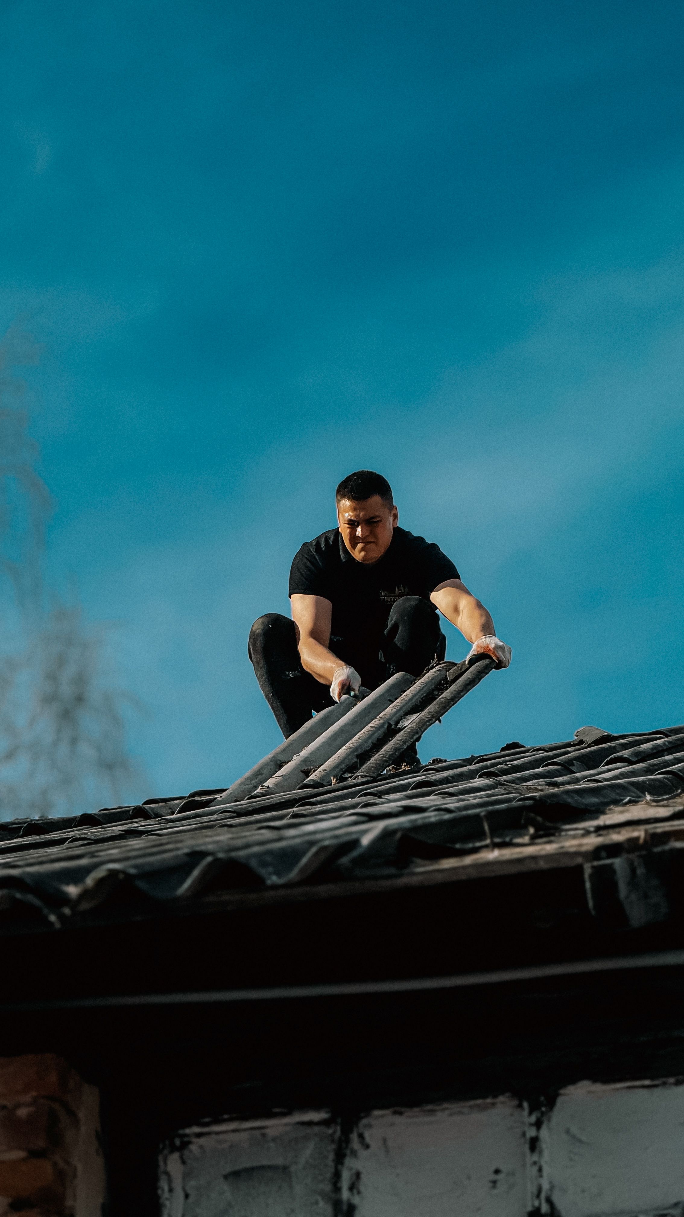 Professional roofing work